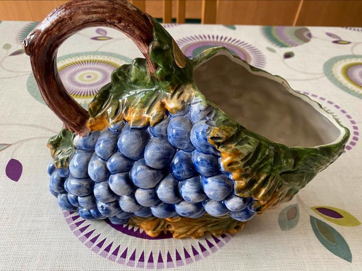 Vintage BASSANO Italiaanse majolicakruik, Antiek en Kunst, Antiek | Keramiek en Aardewerk, Ophalen of Verzenden