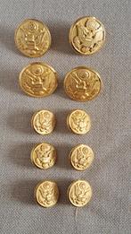 Ensemble boutons métal veste Class A - USWW2 ORIGINAL, Enlèvement ou Envoi, Armée de terre, Vêtements ou Chaussures