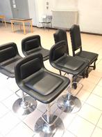 4 barkrukken + 2 eiken stoelen, Huis en Inrichting, Ophalen, Zo goed als nieuw, Zwart