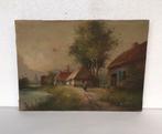 Landschap met hoeve, E.Braems, olieverf op doek, Ophalen