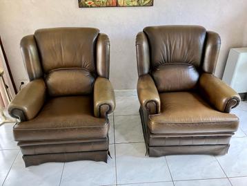 2 leren fauteuils Muylaert beschikbaar voor biedingen
