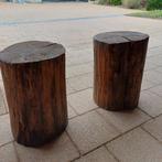 5 houten boomstammetjes - behandeld of gekleurd en geschuurd, Ophalen, Minder dan 45 cm, Rond, Nieuw
