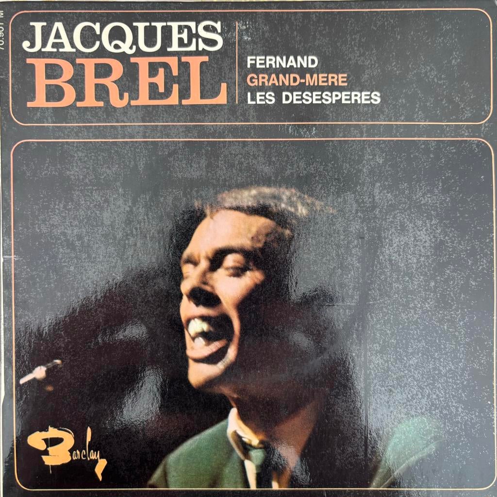 45T - Jacques Brel - Fernand - Grand-Mere - les deseperes, Cd's en Dvd's, Vinyl Singles, Ophalen of Verzenden, Zo goed als nieuw