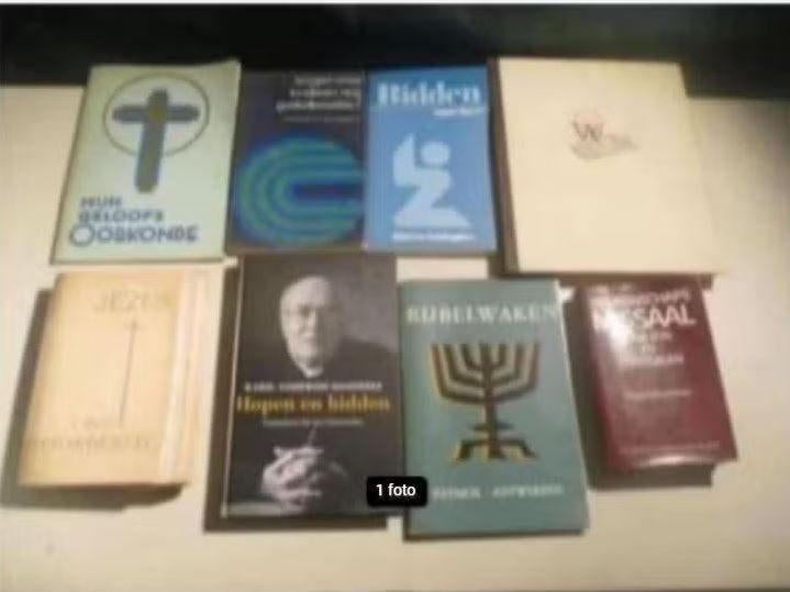8 Prima Oude Godsdienstige Boeken, Boeken, Godsdienst en Theologie, Zo goed als nieuw, Ophalen of Verzenden