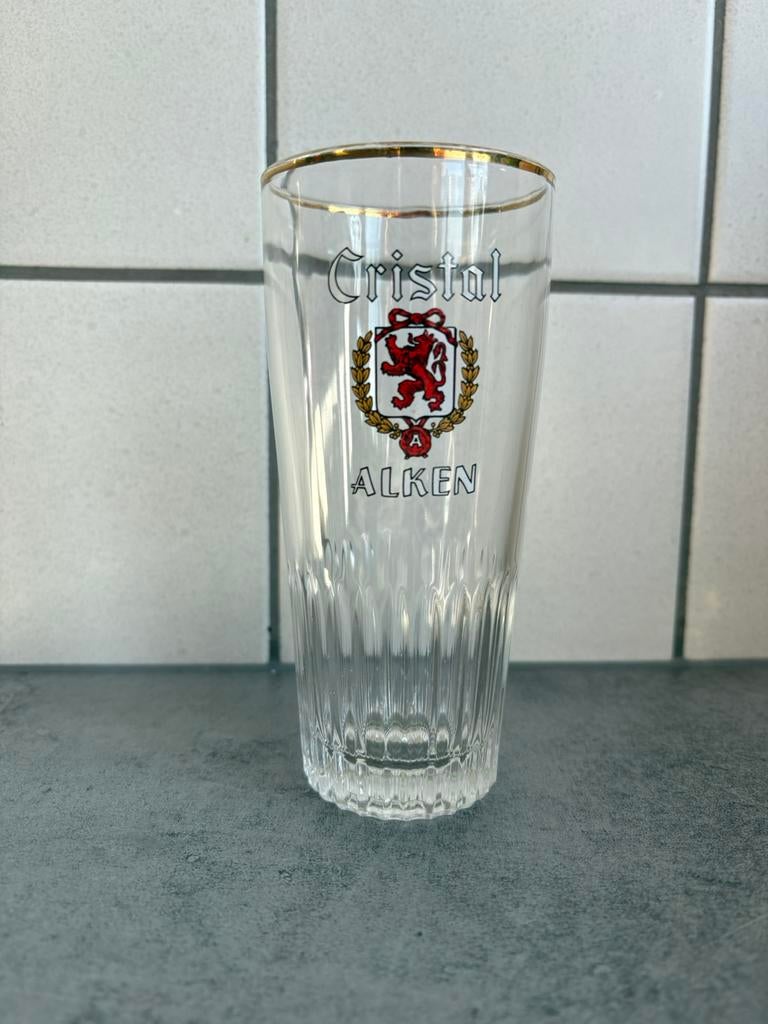 Cristal Alken geribbeld glas, Ophalen of Verzenden