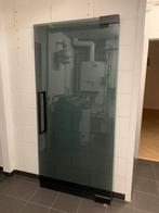 Glazen deur (donker), Doe-het-zelf en Bouw, Glas en Ramen, Ophalen, 80 tot 120 cm, 160 cm of meer, Zo goed als nieuw