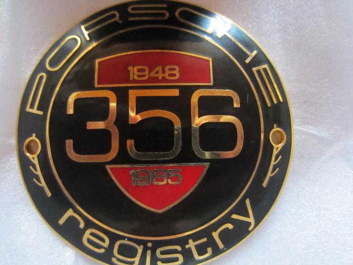 Emaille badge van Porsche 356 Registry., Verzamelen, Automerken, Motoren en Formule 1, Nieuw, Auto's, Ophalen