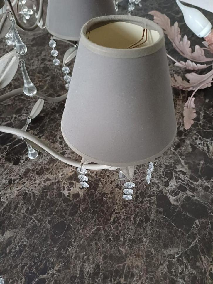 3 magnifiques lustres gris clair, Maison & Meubles, Lampes | Abat-jour, Enlèvement ou Envoi