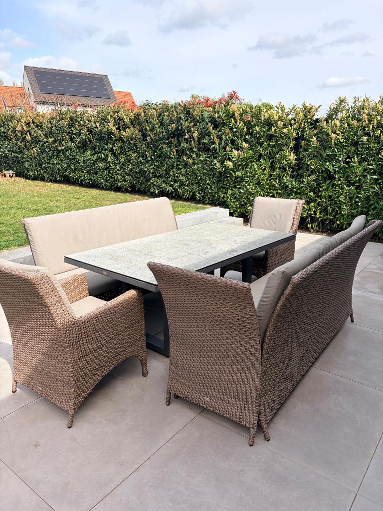 Tuinset, Ophalen, Gebruikt, Bank, Aluminium