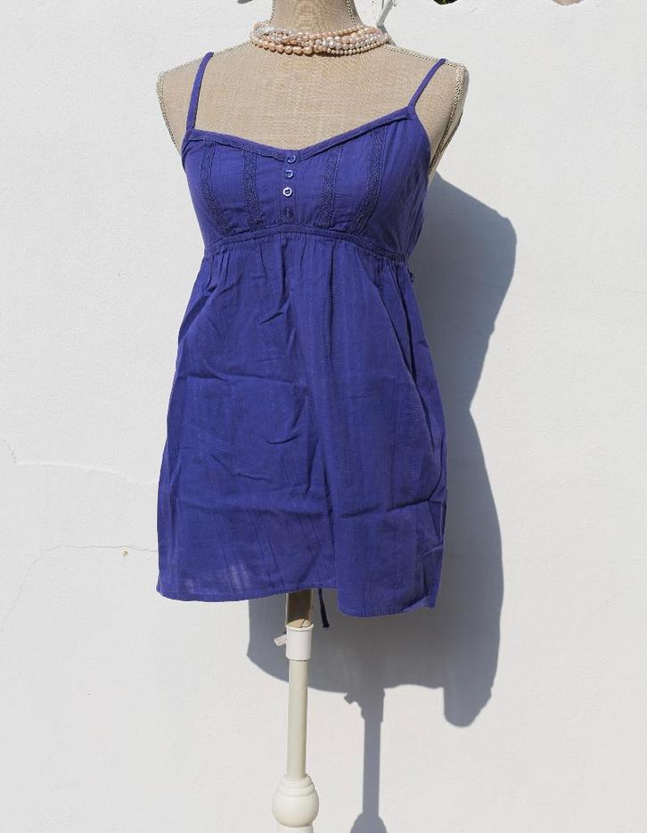 Paarse katoenen top S, Kleding | Dames, Topjes, Zo goed als nieuw, Maat 36 (S), Paars, Ophalen of Verzenden