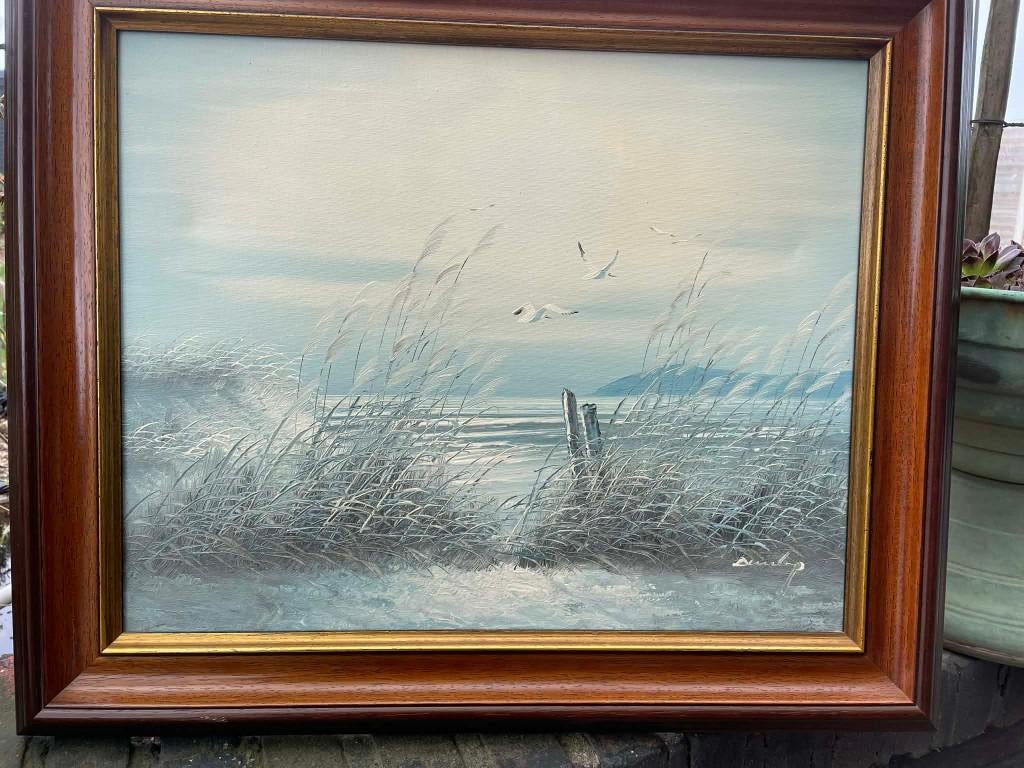 schilderij zeezicht, Ophalen