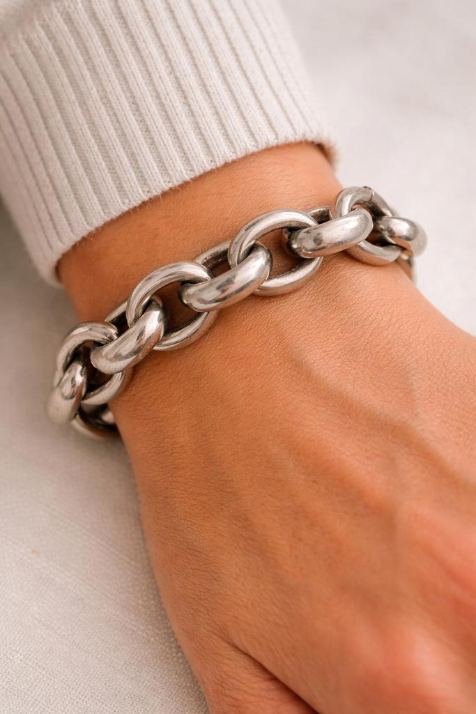 Bravelet argent massif 105,75grs, Bijoux, Sacs & Beauté, Bracelets, Utilisé, Argent, Argent, Enlèvement ou Envoi