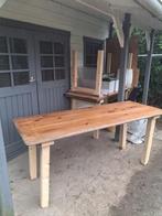 Table de brasserie avec pieds fixes en bois, Enlèvement, Comme neuf, Bois