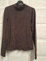 Pieces Shirt Zwart/Goud Metallic XS, Verzenden, Zwart, Zo goed als nieuw, Lange mouw