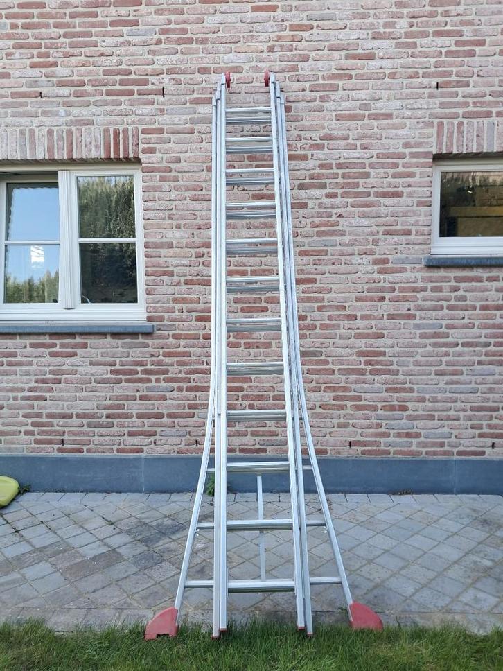Professionele ladder, Doe-het-zelf en Bouw, Ladders en Trappen, Zo goed als nieuw, Ladder, 4 meter of meer, Opvouwbaar of Inschuifbaar