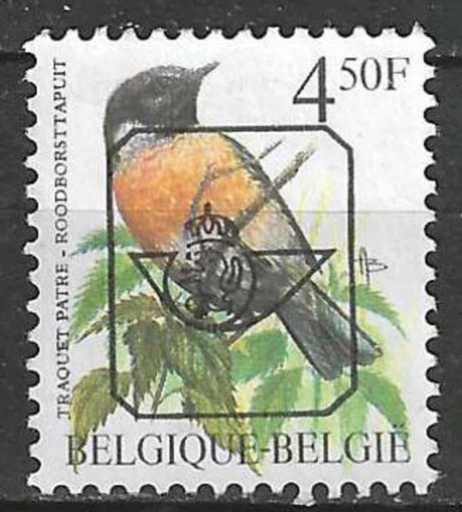 Belgie 1990 - OBP 825pre - Roodborsttapuit - 4.50 F. (ZG), Postzegels en Munten, Postzegels | Europa | België, Postfris, Voertuigen