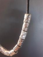 Neuf collier corde noir et argent, Bijoux, Sacs & Beauté, Colliers, Neuf, Enlèvement ou Envoi, Réglable, Argent