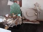 Leuke paasdecoratie.met houten kip, Huis en Inrichting, Woonaccessoires | Kransen, Ophalen, Nieuw
