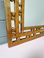 Brutalistische bronzen spiegel, jaren 70, Ophalen of Verzenden, Vierkant