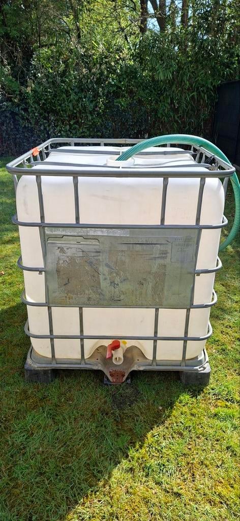 Regenton 1000liter met dopkraan en afvoerdarm., Tuin en Terras, Ophalen