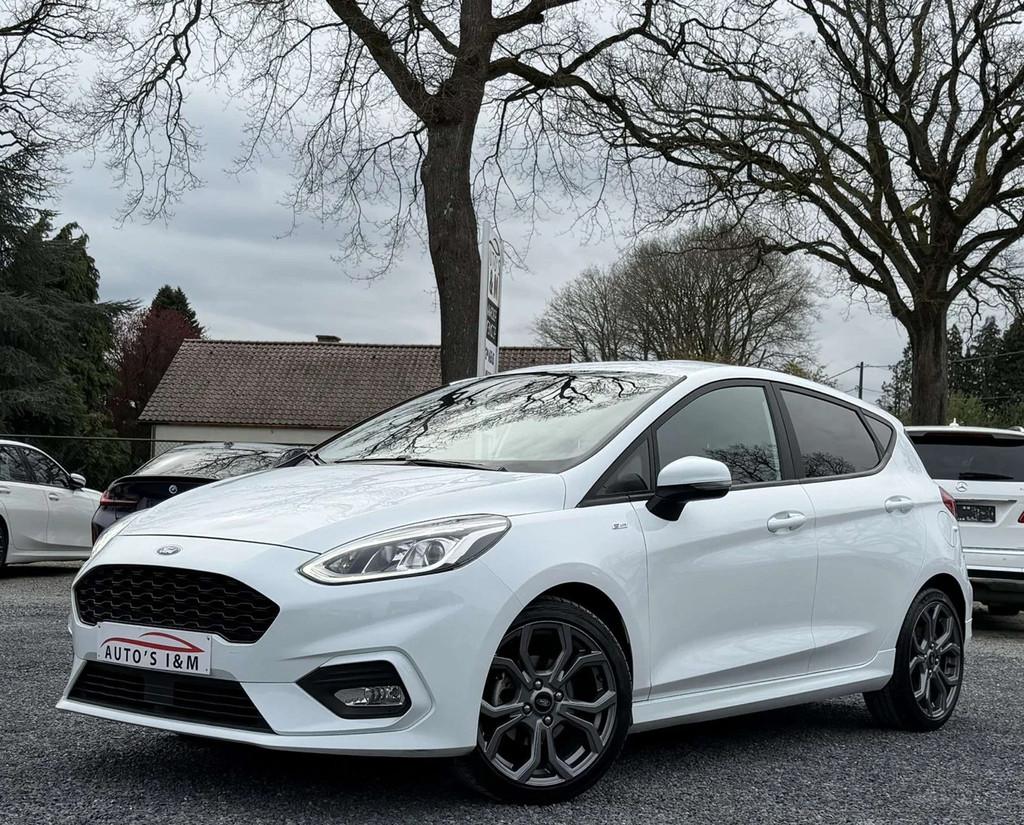 Ford Fiesta 1.0 EcoBoost ST-Line 2019 Camera Lijn assist Gar, Stof, Gebruikt, USB, Wit