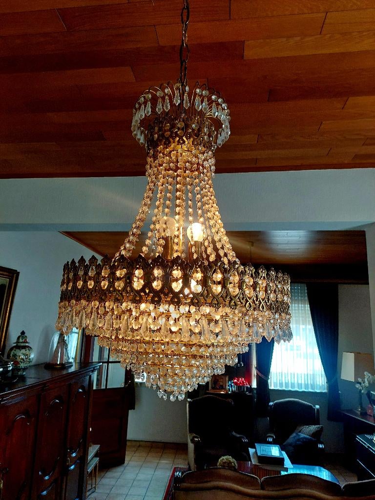 lustre en cristal, Enlèvement, Utilisé, Verre, Klassiek