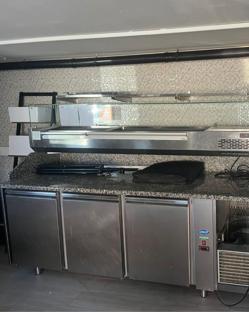 Professionele voorbereidingstoog 215 cm I granieten blad, Ophalen, Gebruikt, Koelen en Vriezen