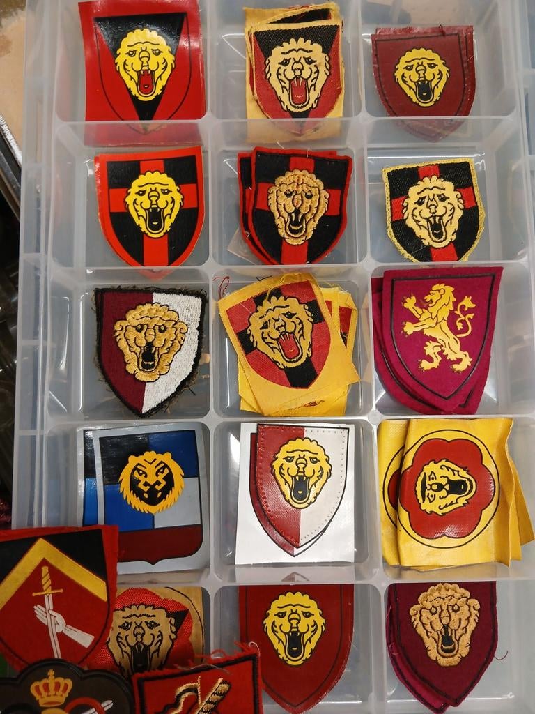 Insignes de manches armée belge., Collections, Enlèvement ou Envoi