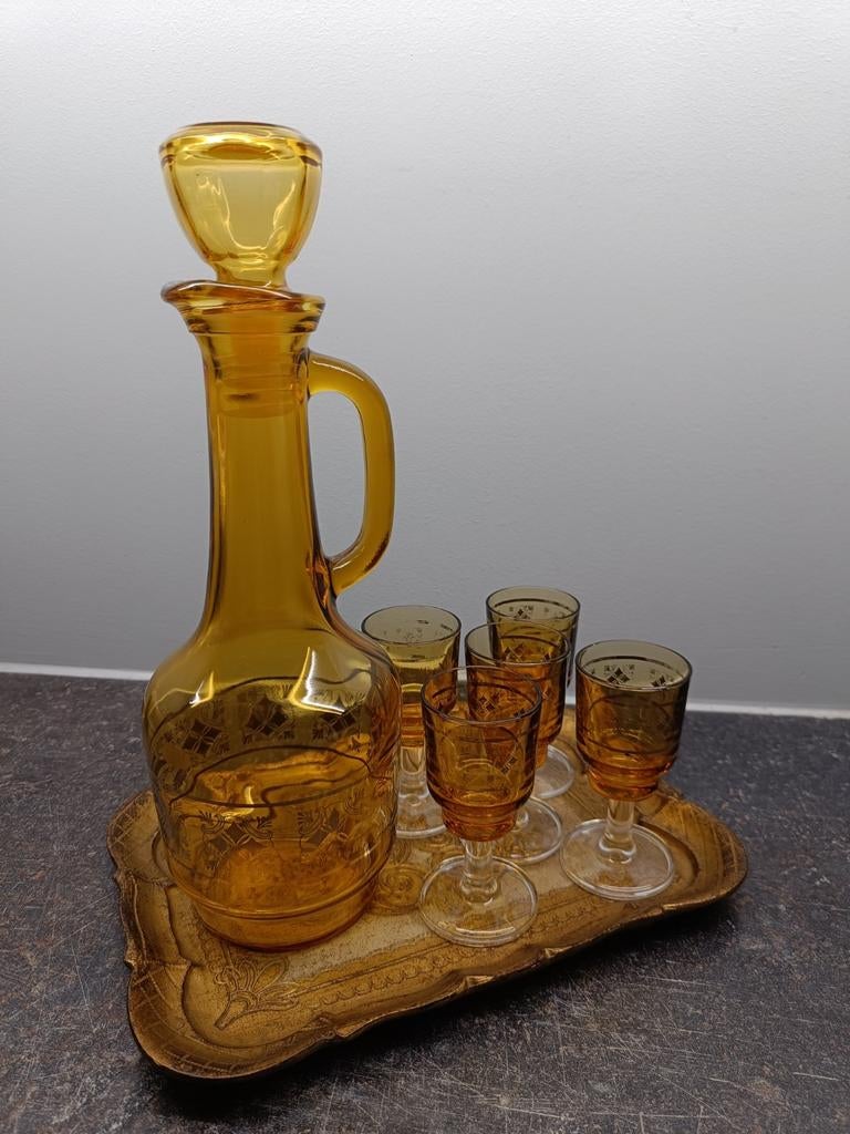 Amber glas karaf set, Enlèvement ou Envoi