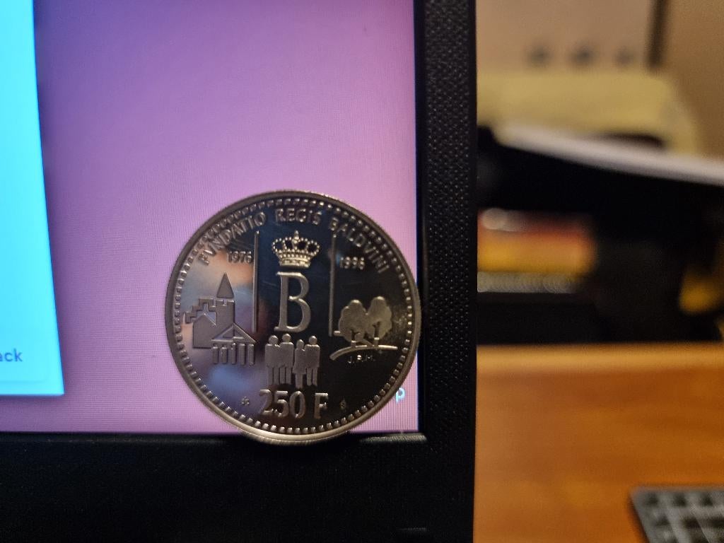 Muntstuk belgie 250 frank 1996 Zilver, Enlèvement ou Envoi, Monnaie en vrac, Argent, Argent