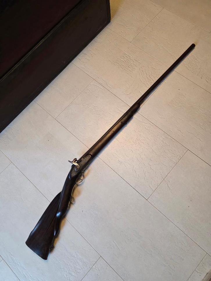 Spaans Percussie-jachtgeweer – P.M.A. (Eibar) – 1850, Verzamelen, Militaria | Algemeen, Overige soorten, Overige typen, Ophalen