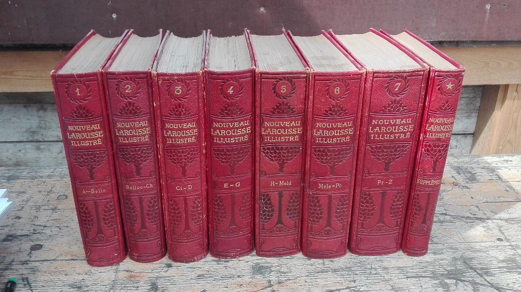 Nouveau Larousse Illustré 1907 compleet in 7 delen + Suppl., Boeken, Ophalen, Larousse, Complete serie, Zo goed als nieuw