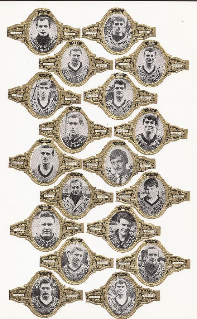 Cercle Brugge : reeks sigarenbanden  18 st, Verzenden, Zo goed als nieuw, Overige typen