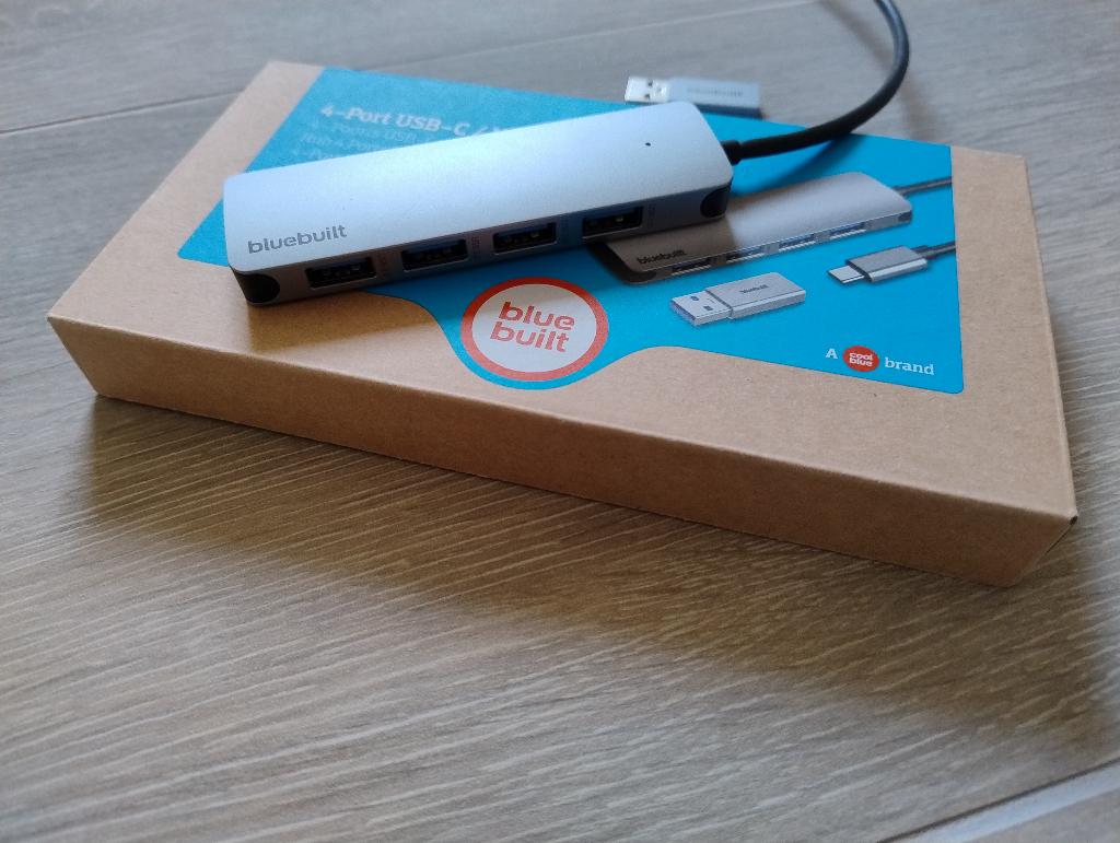 🔌BlueBuilt 4 Poorten USB A/C Hub → GARANTIE🔌, Computers en Software, Dockingstations, Nieuw, USB-hub, Harde schijf, Laptop, Ophalen of Verzenden