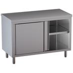 Table armoire neutre, portes coulissantes, Enlèvement ou Envoi, Métal ou Aluminium, 75 cm ou plus, Rectangulaire