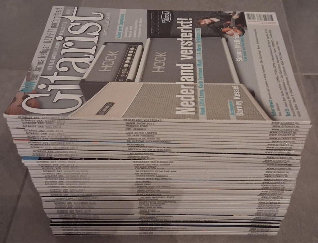 57 gitaarmagazines 'Gitarist', Livres, Musique, Enlèvement
