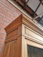 eiken buffetkast/vitrinekast art:20/26, Ophalen, Met deur(en), 200 cm of meer, Landelijk klassiek