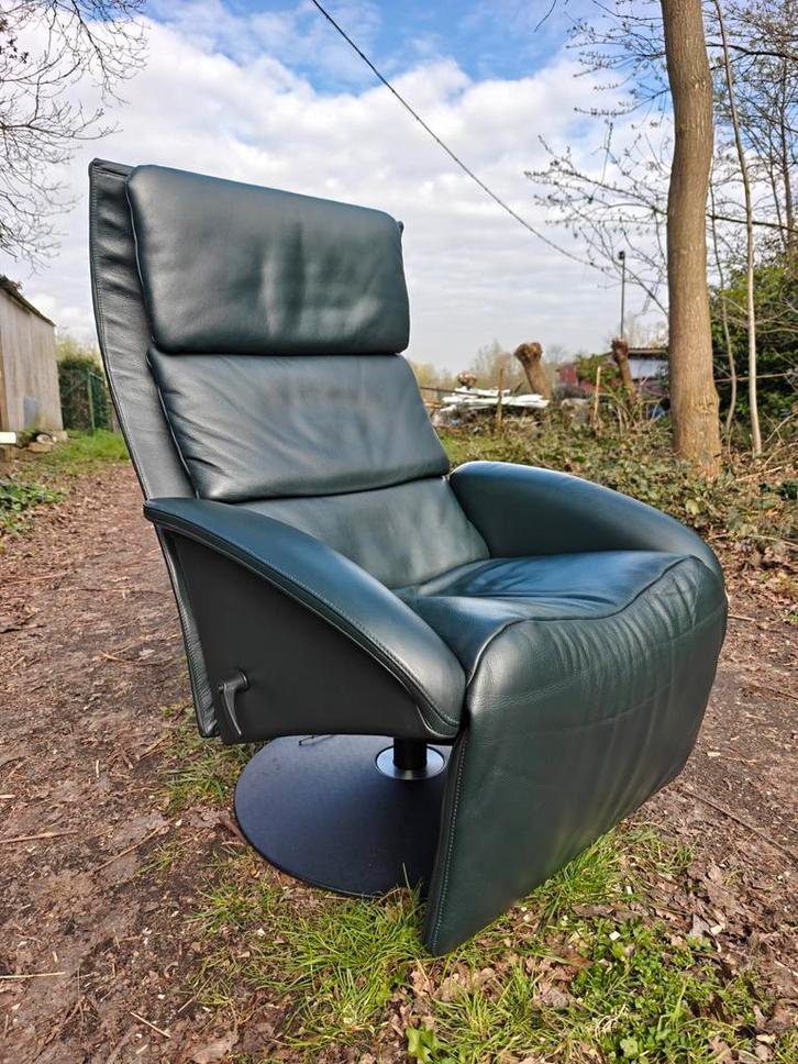 Jori relaxzetel., Huis en Inrichting, Fauteuils, Gebruikt, Leer, 75 tot 100 cm, Ophalen