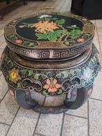 Chinees bijzettafeltje / drumstool / plantenstaander, 25 à 50 cm, Rond, Comme neuf, Enlèvement