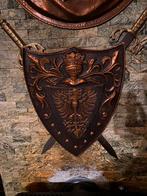 Decoratief wapenschild met zwaarden koper, Enlèvement, Cuivre