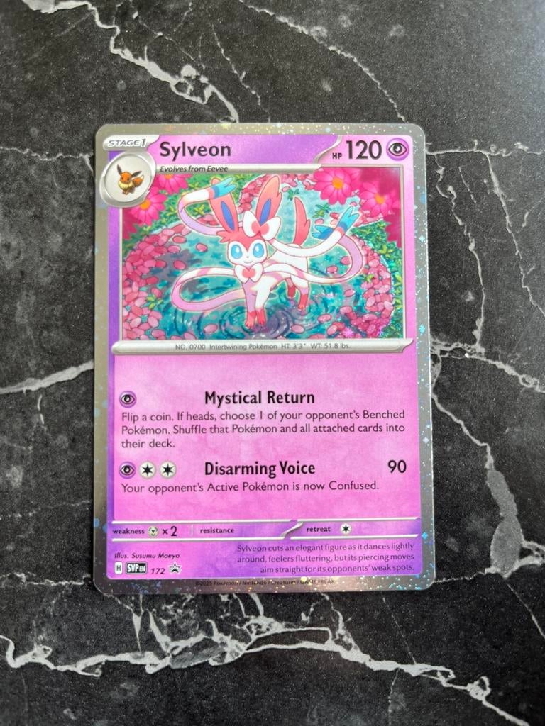Sylveon 172 Black Star Promo Prismatic Evolutions, Ophalen of Verzenden, Zo goed als nieuw
