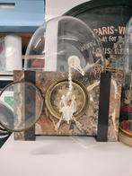 Skelet duif in marmeren oude klok, Enlèvement