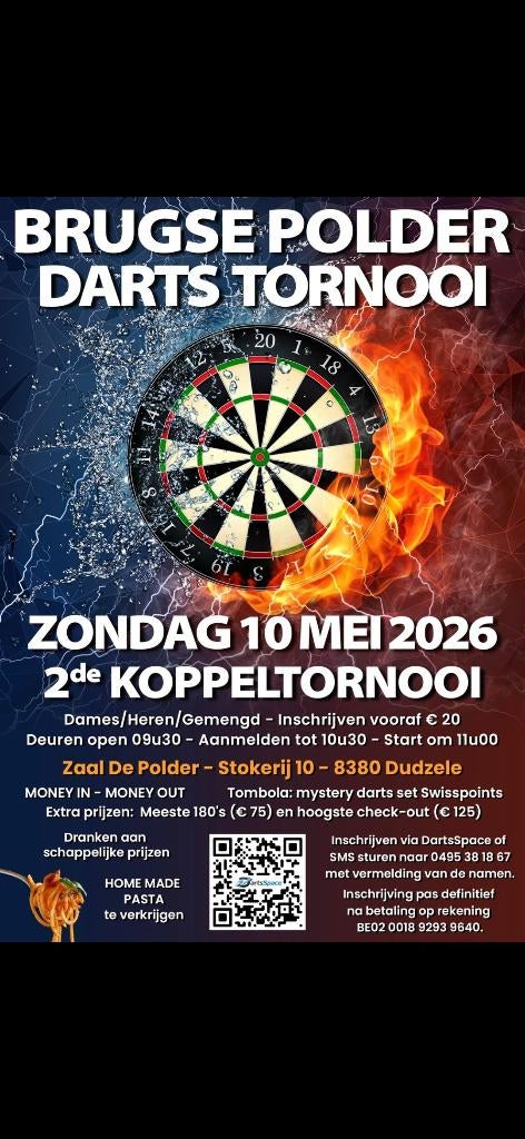 Darts toernooitje koppel 10 mei, Enlèvement, Neuf, Autres types