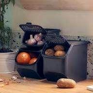 Tupperware™ « SmartBox - ail - oignon - pdt » noir, Maison & Meubles, Cuisine| Tupperware, Neuf, Boîte, Envoi