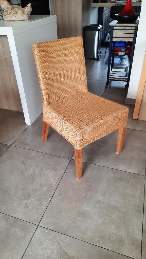 6 rotan stoelen, Ophalen, Gebruikt, Overige kleuren, Riet of Rotan
