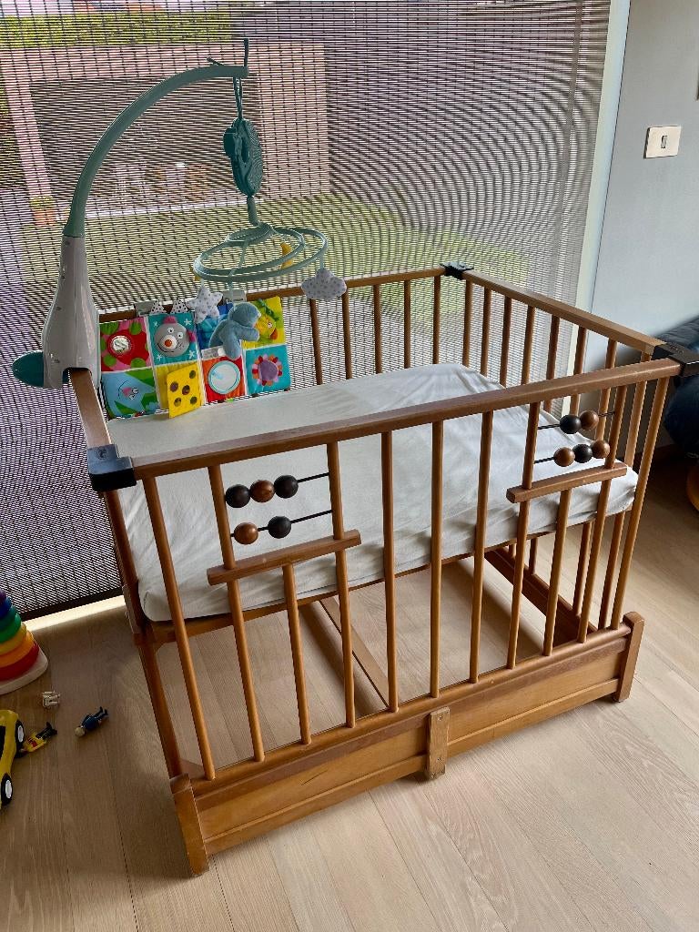 Babypark + mobile + boxspeeltje activity center, Ophalen, Gebruikt, In hoogte verstelbaar