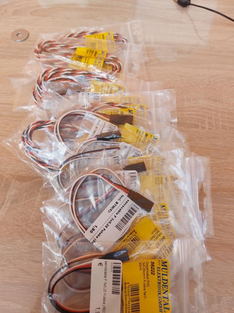 10 x servo verlengkabels, Enlèvement