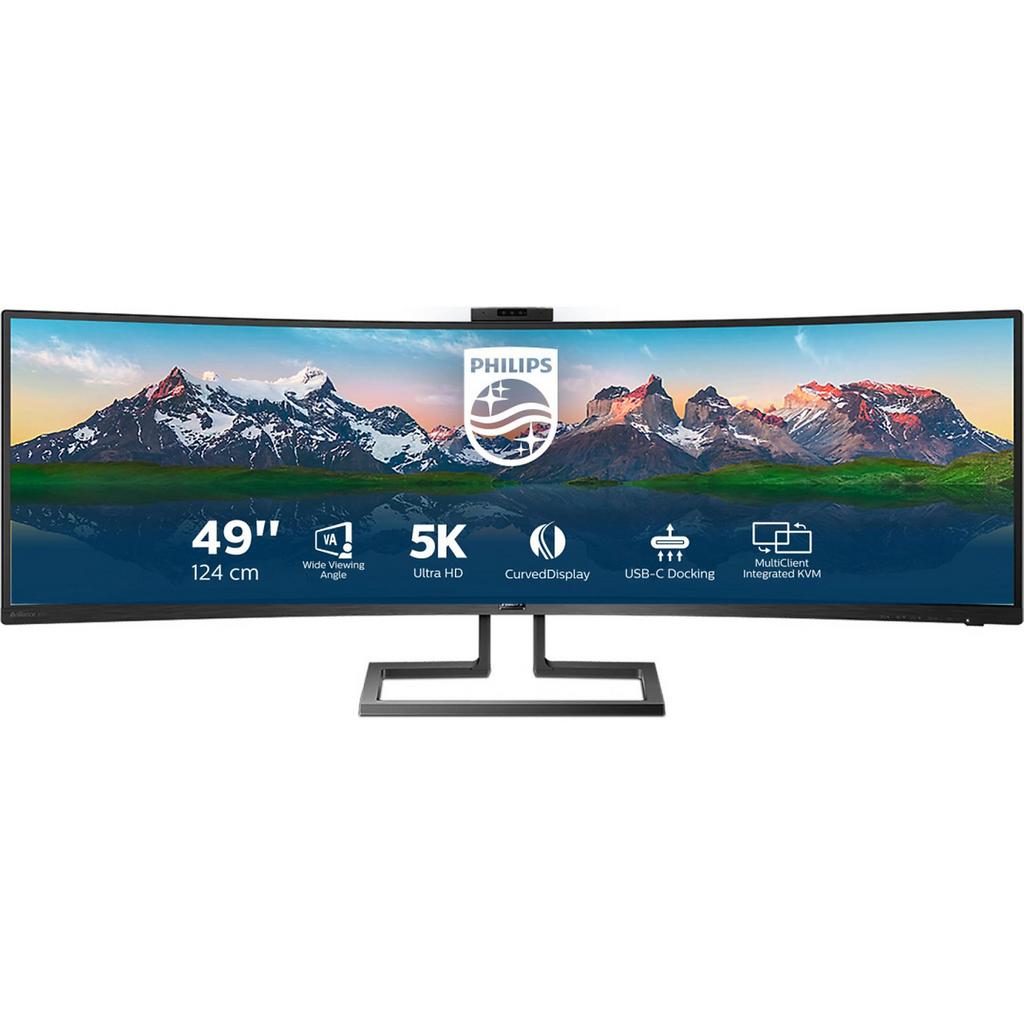 Philips 49inch curve 5K ultra wide 499P9H NIEUW, 3 tot 5 ms, 101 t/m 150 Hz, Ultrawide, Nieuw