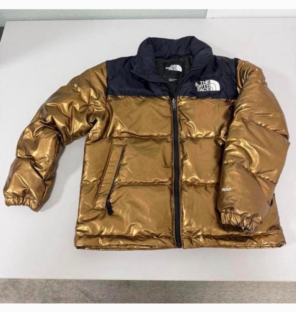 The North Face 1996 Retro Nuptse Metallic Teen L gold goud, Ophalen of Verzenden, Zo goed als nieuw, Overige kleuren