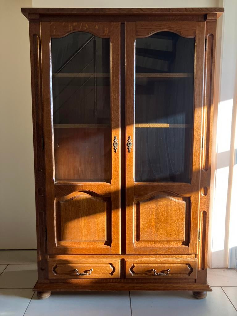 Houten vitrinekast, Ophalen, Zo goed als nieuw